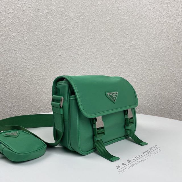 prada男包 普拉達新款郵差包 2VD034 Prada單肩斜挎包 Prada三合一組合郵差包 男女同款  pyd2347